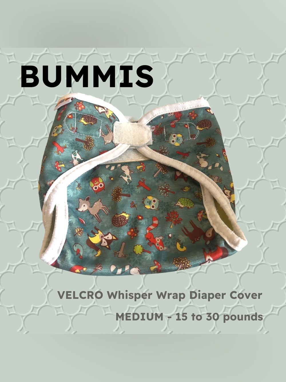 🇨🇦🆕GUC BUMMIS | MEDIUM | Unisex Forest friend print waterproof diaper Cover